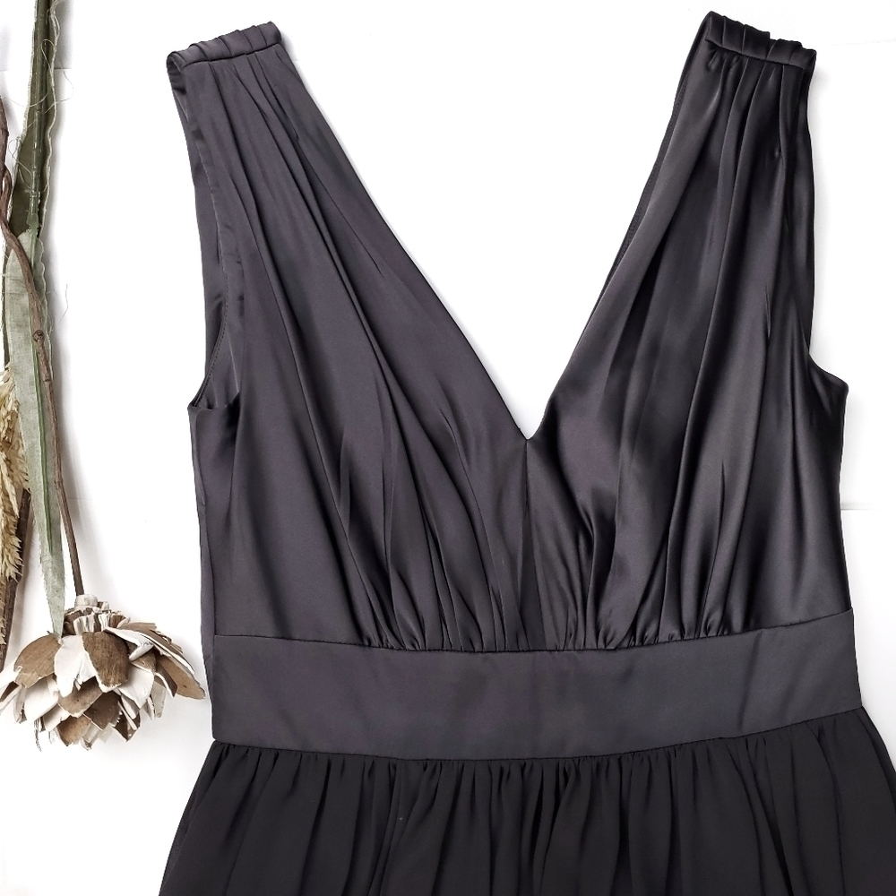Vera Wang Gorgeous Black Charcoal Formal Dress Size 4 - Picture 3 of 13